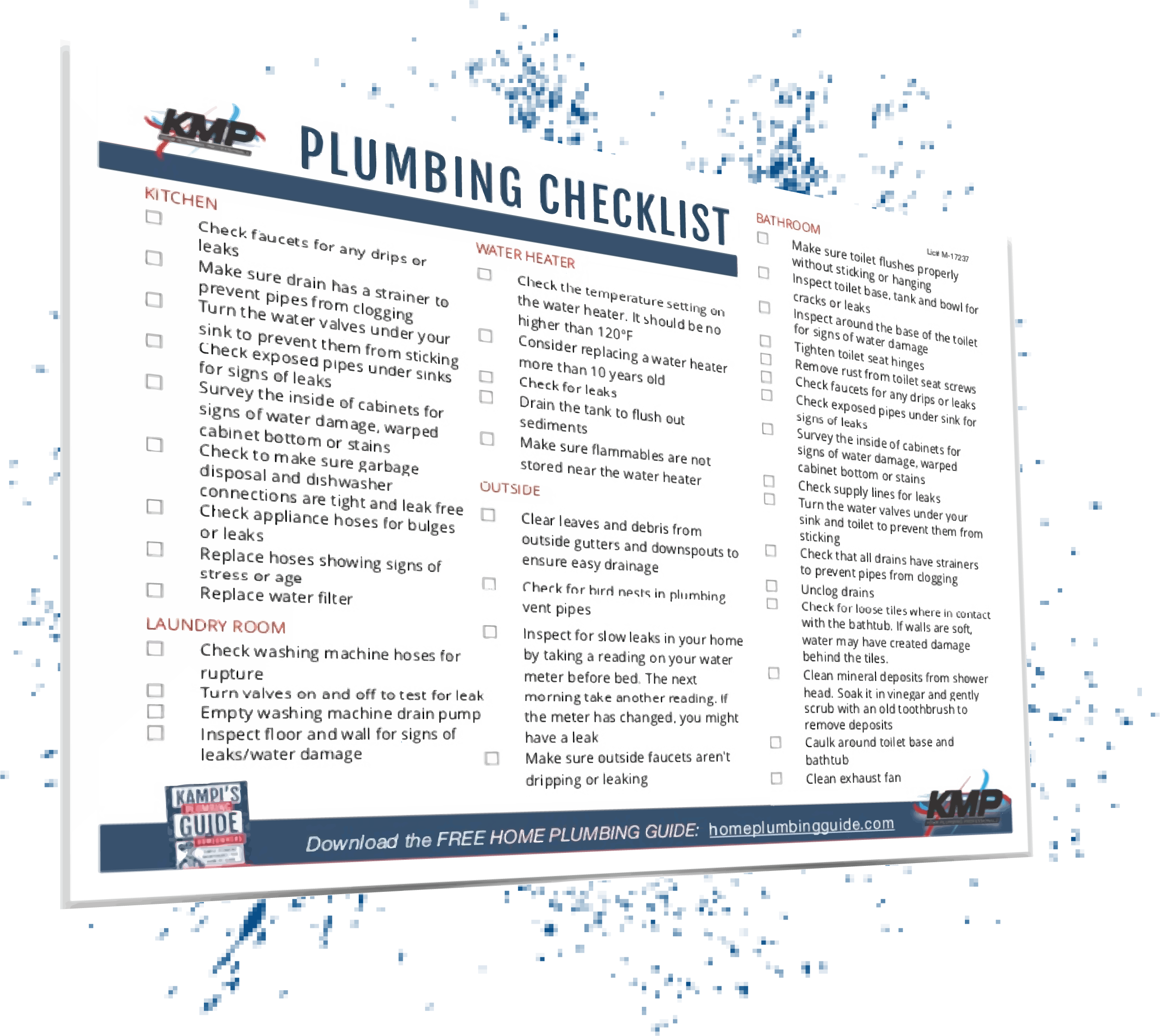 Plumbing Checklist for Homeowners
